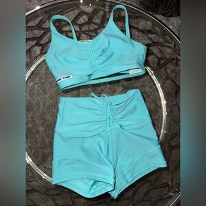 Kids Turquoise Dance Costume Set